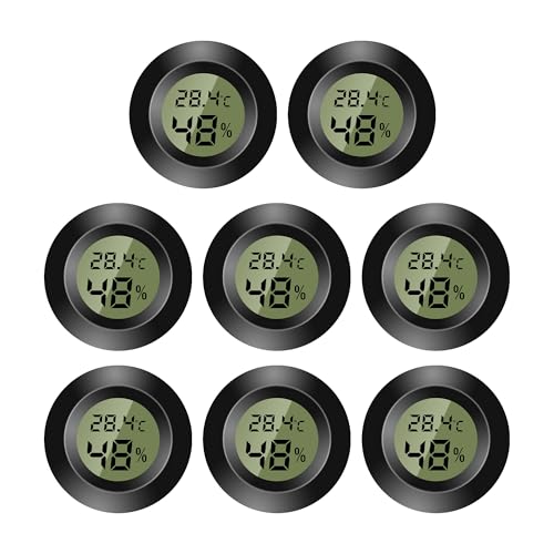 Thermometer Innen,Thermometer Digital Mini Hygrometer Thermometer Digitaler LCD-Monitor Innen Außen Feuchtemessgerät für Luftbefeuchter Keller Babyzimmer Fahrenheit oder Celsius (8)