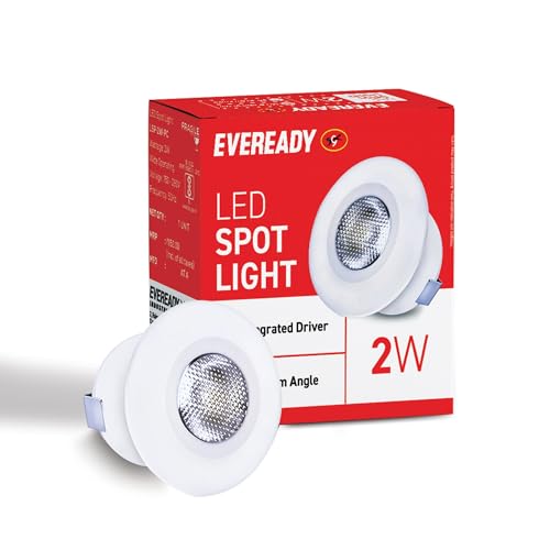 Image of Eveready 2W LED SPOT Light, Warm White (3000K), 60 Beam Angle, Round, Pack of 1