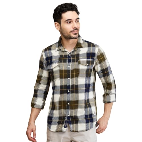 Image of Being Human Black Slim Fit Regular Collar Men's Shirt Clothing