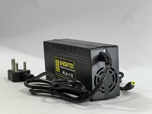 Image of BHEEMTEK 36V 4A Fast Charger for Electric Bicycle, E-Bike, and Scooter, Compatible with 36V Lithium Battery, 5.5 x 2.5mm DC Jack Connector, Power Adapter for Battery Charging