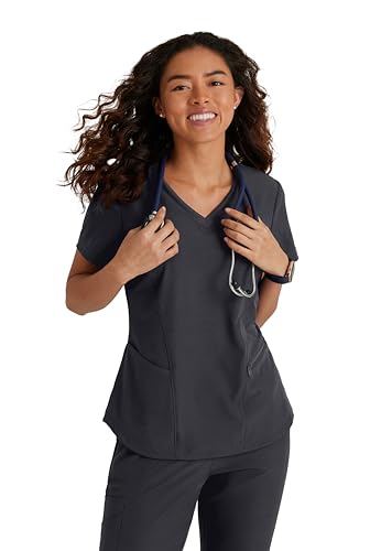 BARCO Skechers Vitality SKT092 Women's Electra Scrub Top Pewter M