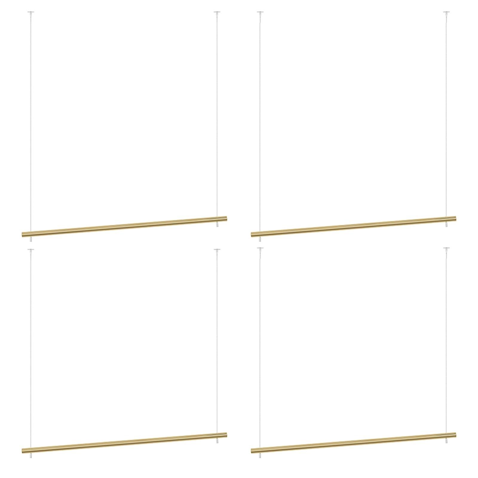 JKJZSALJ Clothes Rails On The Ceiling, Creative Commercial Wedding Dress Display Rack, Retail Ceiling Organizer Rail, Metal Storage Racks, Hanging Drying Rack/Golden,4pcs,100cm