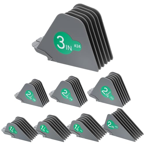 8pcs 3 Inches Hair Clipper Guards,Gray Hair Clipper Combs Guides,1 & 1/4