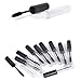 3Pcs Black 10ml Empty Mascara Tube and Wand Glass, Mascara Tubes Empty for Castor Oil, Bottles with Brush, Clear and Wand Glass DIY Cosmetics