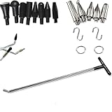 Houshan Herramientas de reparación de abolladuras sin pintura, 1 pieza de varillas de eliminación de abolladuras con cabezal de punzón, herramientas de reparación de granizo, sin pintura, kit de