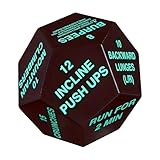 BommFu Fitness Würfel | 12-seitiger spaßiger Trainingskubus Ausrüstung - Trainingswürfel - Für Männer Kniebeugen Heimfitnessstudio Sport Athleten Spiel Übung Training