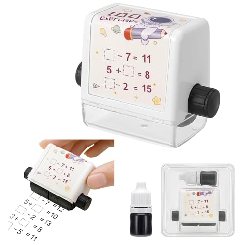 Roller Digitaler Lehrstempel 120/100 Mathe Rollstempel Mathe Stempel Roller Wiederverwendbar Berechnung Stempel