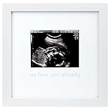 tiny ideas We Love You Already Sonogram Sentiment Frame, Baby Announcement, Gender Neutral Ultrasound Keepsake, Ideal Pregnancy Gift, Baby Shower and Nursery Decor, 4”x5” Photo Insert, White