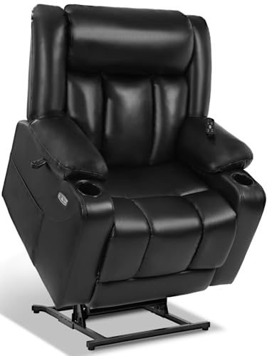 Image of EONIX Dual Motor Power Lift Recliner Chair for Elderly, 400lb, Black
