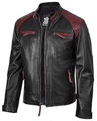 Maroon Black - Jhnson Leather Jacket
