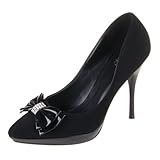 gucci high heels gebraucht  Damen Schuhe, PUMPS, STRASS DEKO HIGH HEELS, 6018-P, Synthetik in hochwertiger Wild Leder Optik und Lack Leder Optik, Schwarz, Gr 40