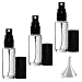 Riverrun Travel Perfume Cologne Atomizer Glass Bottle, Black Sprayer 5ml 1/6 oz Purse/Travel (Set of 3)