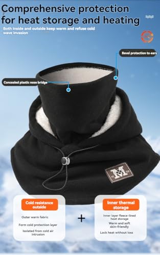 Balaclava Face Mask Men Women Fleece Ski Mask Balaclava Winter Hat Grey - image 5