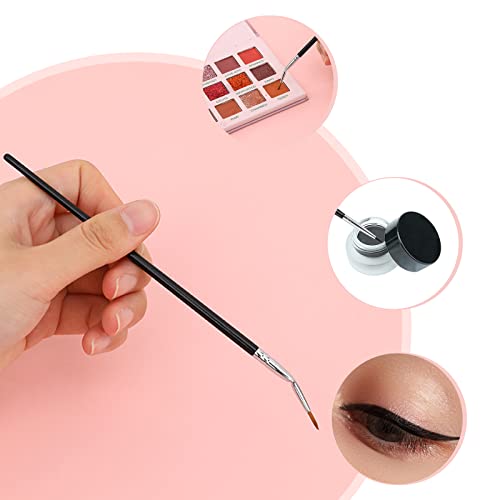 Fine Angled Eyeliner Brush Set,6 Pcs Makeup Brush Set Eyebrow Brush Set Precision Eye Liner Brush Ultra Thin Eye Liner Slanted Flat Angle Eyeliner Brushes Synthetic Bristles Eye Makeup Tool #TOP3