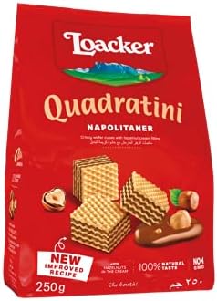 Loacker Quadratini Napolitaner Bite Size Wafer Cookies 250g