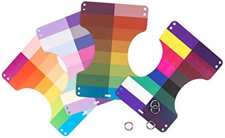 itcolor Seasonal Color Analysis and Comparison Board for Face (4 Boards, 4 Rings) Finding Right Color For Me Color Harmony Combination Fashion Hair Makeup Clothes Adviser Guide Shopping