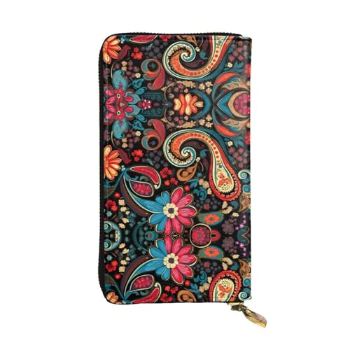 Portefeuille de voyage en cuir imprimé pour escapades et vacances