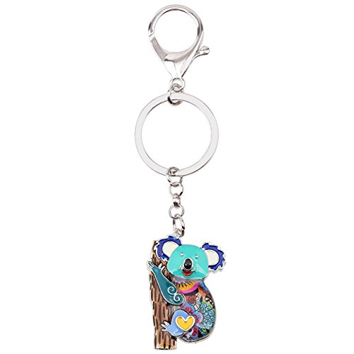 WEVENI Cute Alloy Australia Koala Bear Keychain Charms Jewelry for Women Girls Bag Car Wallet4