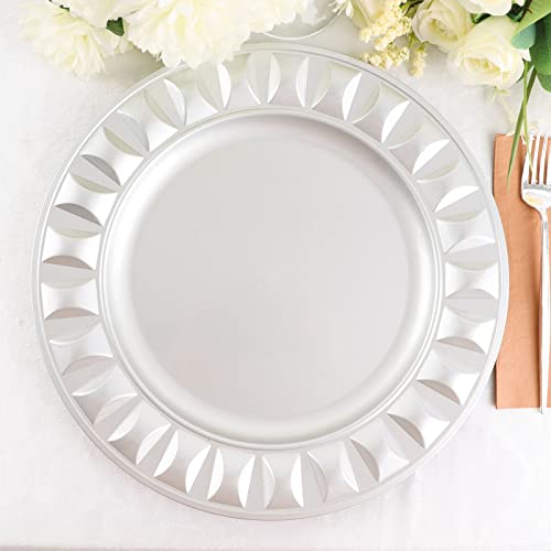 6 Platos Desechables Redondos Silver 13'' Tableclothsfactory miniatura 6