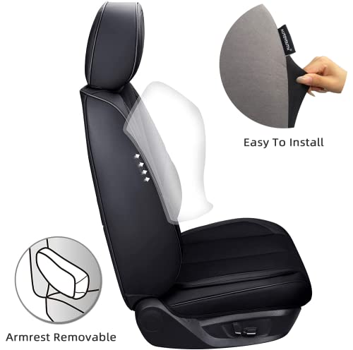 image for AUTOYOUTH Leopard Print Car Seat Covers Full Set, Cute Crown Cheetah C