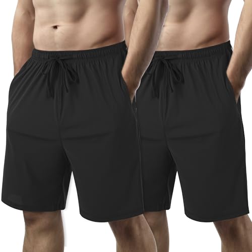 2 Pack Mens Running Athletic Shorts for Men's Lightweight Workout Gym Shorts Quick Dry Hiking Basketball