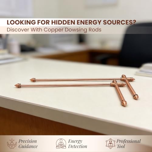 Image of Plus Value Premium Full Copper L Dowsing Rods Pair for Gold, Aura Energy Checker, Vastu, Feng Shui, Reiki, Dowser Master Divining Rods, Undergound Water, Yes /No Questions