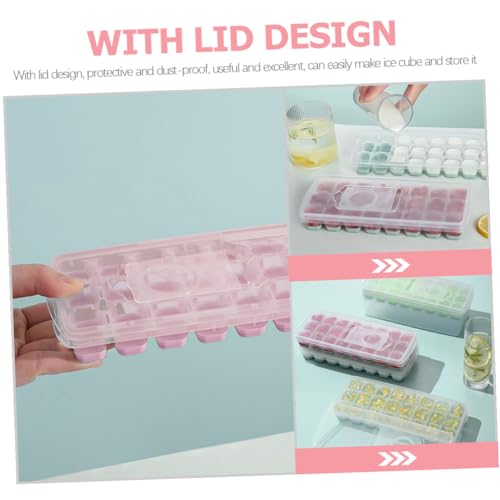 Molde para cubitos de hielo con tapa y contenedor miniatura 6