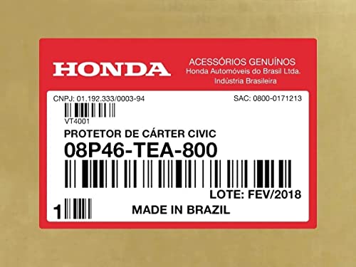 Protetor de Cárter Genuíno Honda Civic G10