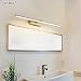 Produktbild LED Spiegelleuchte Wandleuchten Bad Wasserdicht Weiß Schwarz LED Flachleuchte Innenwandleuchte Bad Licht Schminkspiegel WEISS 40cm 8w kaltweiß