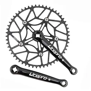 Mohit Enterprises Solid Bike Crankset Folding Bicycle Crank 170mm 130bcd Chainring Black 56T (66026115JEL)