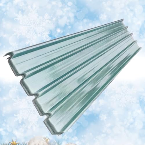 Panel Para Tejado De Aislamiento 7 PCS Hoja De Techo De Corrugado Para Exteriores,Invernaderos, Panel De Cobertizo, 1.2mm, Placa De Luz Diurna(90x120cm/35x47in)