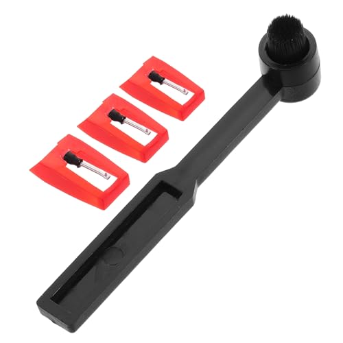 BESTonZON 1set Replacement Record Player Stylus Needles Cleaning Brush Kit for Vinyl Turntables Includes Non-magnetic Needles for Enhanced Audio Quality and Easy Maintenance