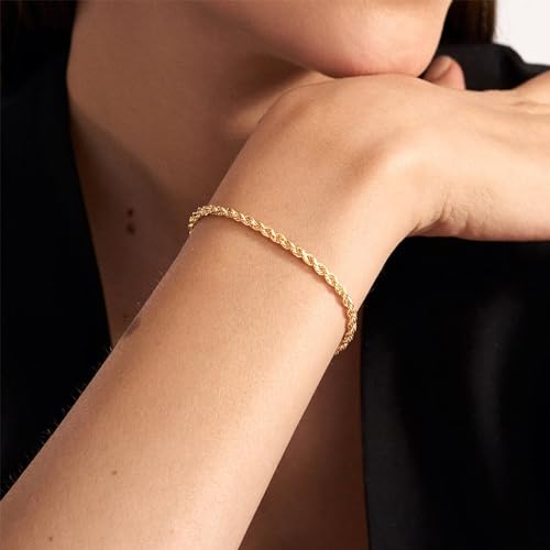 Poxtex Gold Rope Bracelet For Women thumb #2
