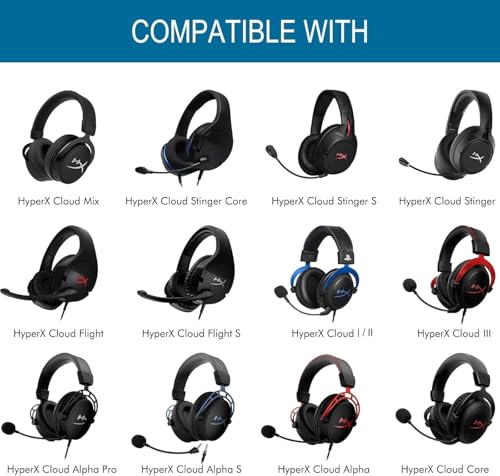 Image of GEVO Cooling Gel Replacement Earpads for HyperX Cloud, Steelseries Arctis, Audio-Technica ATH M50X & More | Breathable Ice Silk Memory Foam Cushions | Long Gaming Sessions -Black
