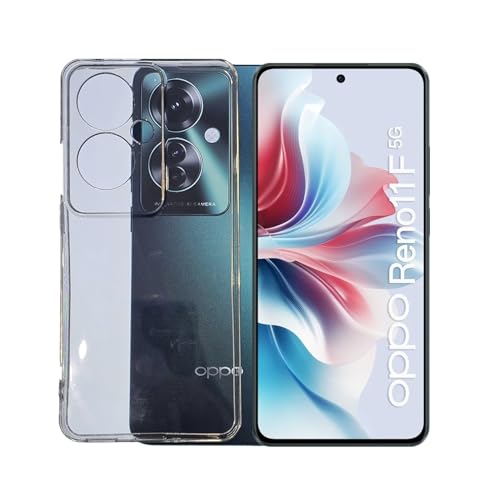 KEJI Cover Custodia in TPU Morbido Trasparente in Silicone Flessibile Compatibile PER Oppo Reno 11 F 5G (Trasparente, Oppo Reno 11 F 5G)