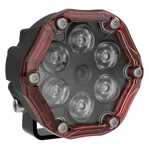 J.W. SPEAKER Round LED Warning Light, Model Trail 6 Flash