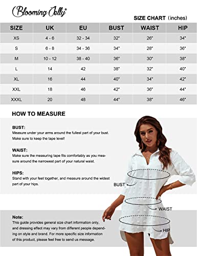 Strandkleid Blooming Jelly Damen Sommer Weiß Chiffon V-Ausschnitt