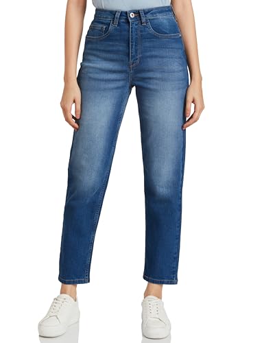 Amazon Brand - Symbol Women's MOM Fit Jeans (High Rise | Ankle Le...