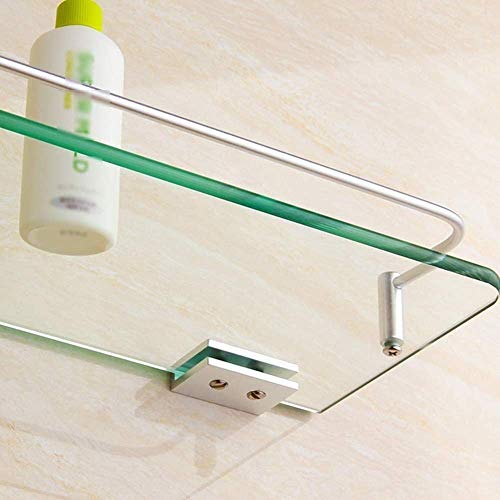 Almacenamiento de aluminio para ducha moderna con estante de vidrio monocapa de 20cm 6