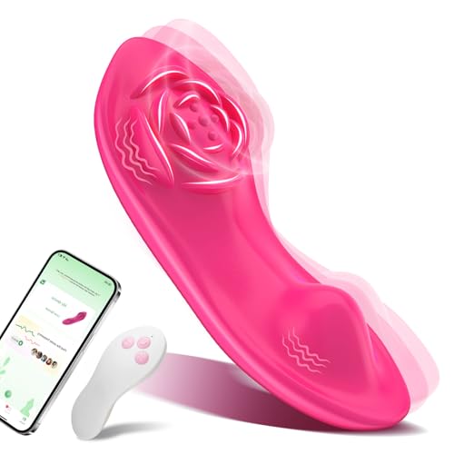 Adult Sex Toys for Women & Couples, Wearable Panty Vibrator Rose Sex Toy, 3-in-1 APP Remote Control Mini Butterfly Vibrator Clitoris G spot Vagina Stimulator with 10x2 Vibration Modes, Clit Novelties