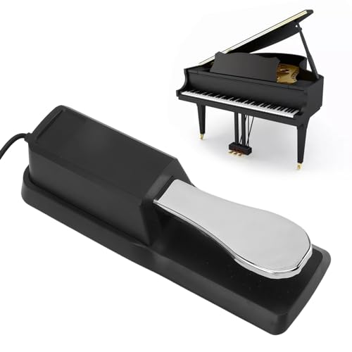 CHICIRIS Pédale de sustain universelle avec action de style piano pour claviers midi et plus, plaque inférieure antidérapante en métal durable, 6,5 mm – vue 3