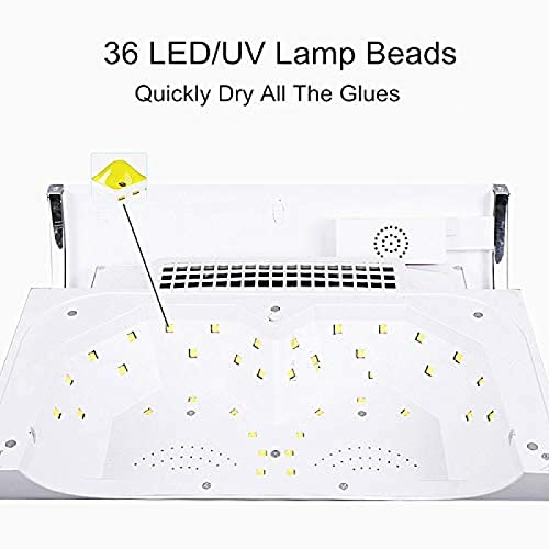 Lâmpada de unhas LED UV com aspirador de pó de unhas esmalte secador de gel 3 leques coletor de poei