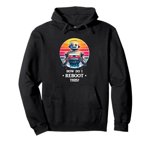 Robot Shirt Funny Robot Costume 80S 90S Vintage Cassete Sudadera con Capucha