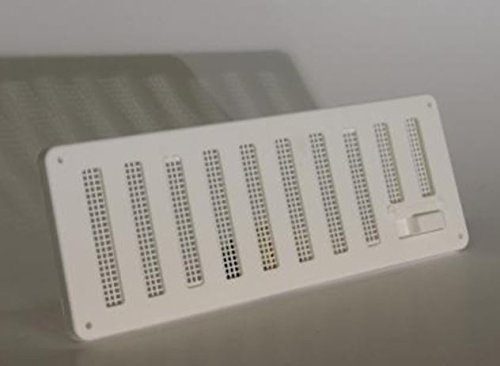 STAD BM479 White 9 Inch x 9 Inch Hit & Miss Vent & Flyscreen, 9 Inch / 9 Inch