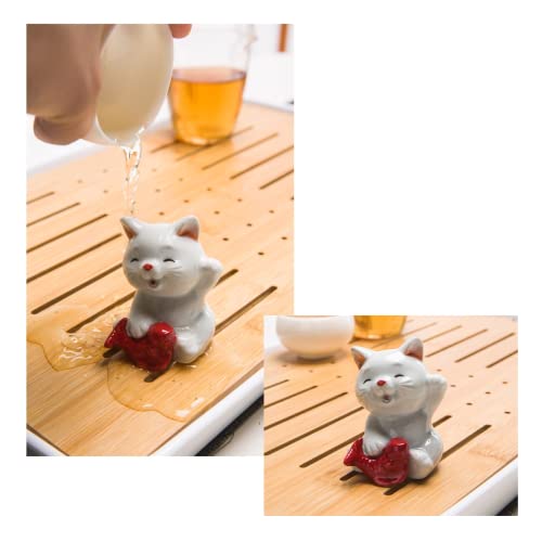 Clowell Cute Cat Incense Holder, Handmade Incense Burner Holder, Ceramic Incense Holder For Incense Stick, Ash Catcher For Yoga And Home Decor, 3.3'' Height, 4'' Diameter (Cat) #TOP4