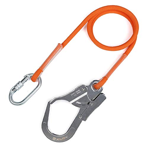 SwaYve Imbracatura Di Sicurezza per Lavoro in Quota, Cinghia Di Protezione Anticaduta Corda per Arrampicata su Tutto il Corpo Kit Di Sicurezza per Tetto/Orange C/3M