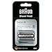 Braun Series 8, Rasoio Elettrico Uomo Testina di Ricambio, Compatibile con I Rasoi Series 8, Rasatura efficace e Profonda, Lame Flessibili, Uso a Secco o Sotto Acqua, 83M Argento