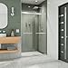 DreamLine Essence 44-48 in. W x 76 in. H Frameless Bypass Shower Door in Chrome, SHDR-6348760-01