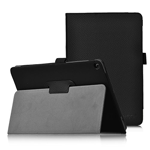 ASUS ZenPad 3S Case, IVSO ASUS ZenPad 3S Case Leather Slim-Book Stand Cover Case-for ASUS ZenPad 3S 9.7 inch 2016 Tablet(Black)