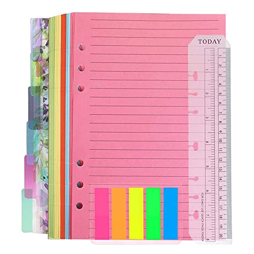 Recharge de papier A6 pour carnet de notes à 6 trous idéal au bureau